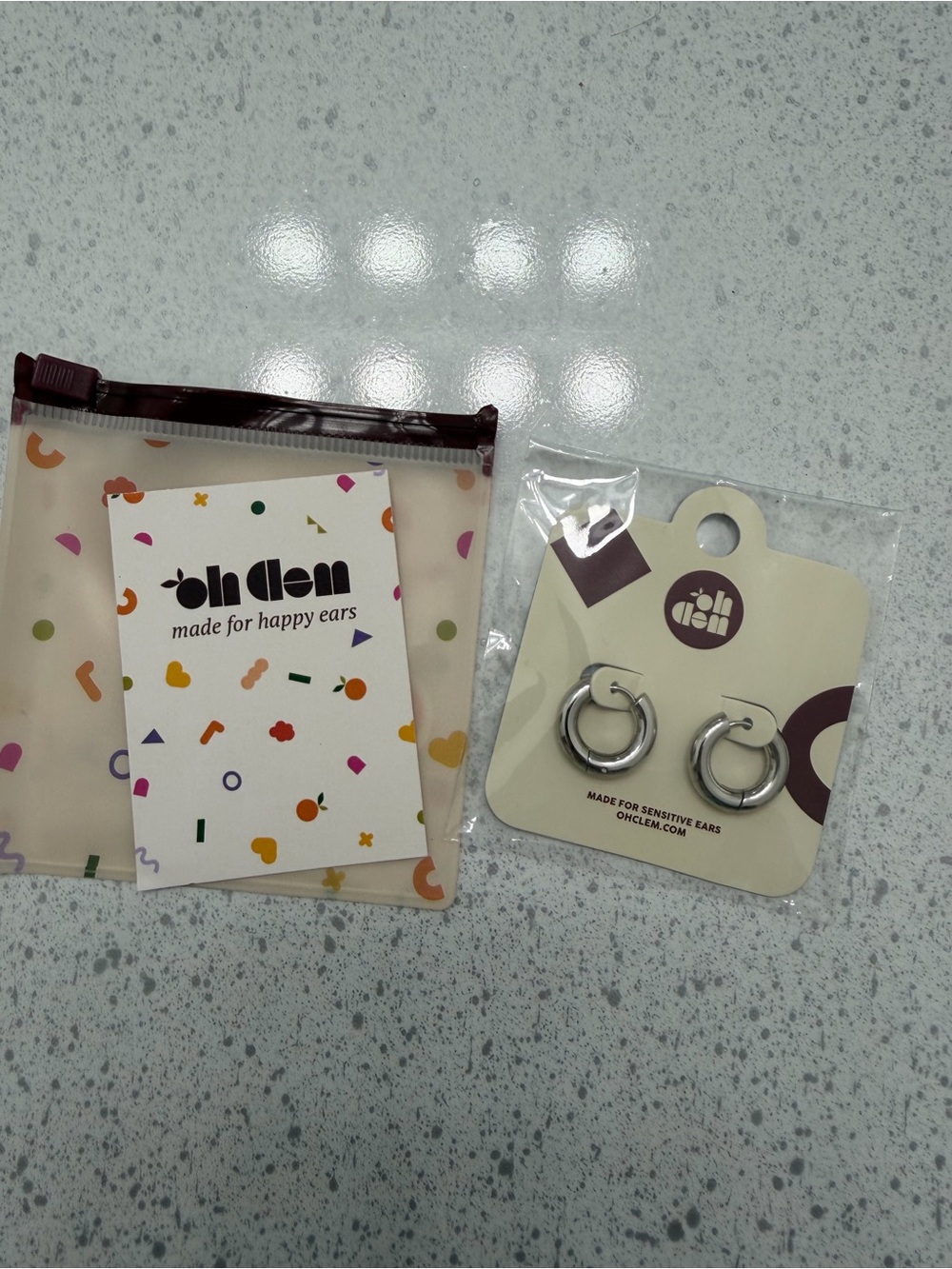 Oh Clementine Chunky Rounded Huggie Hoop Earrings - Picture 5 of 6
